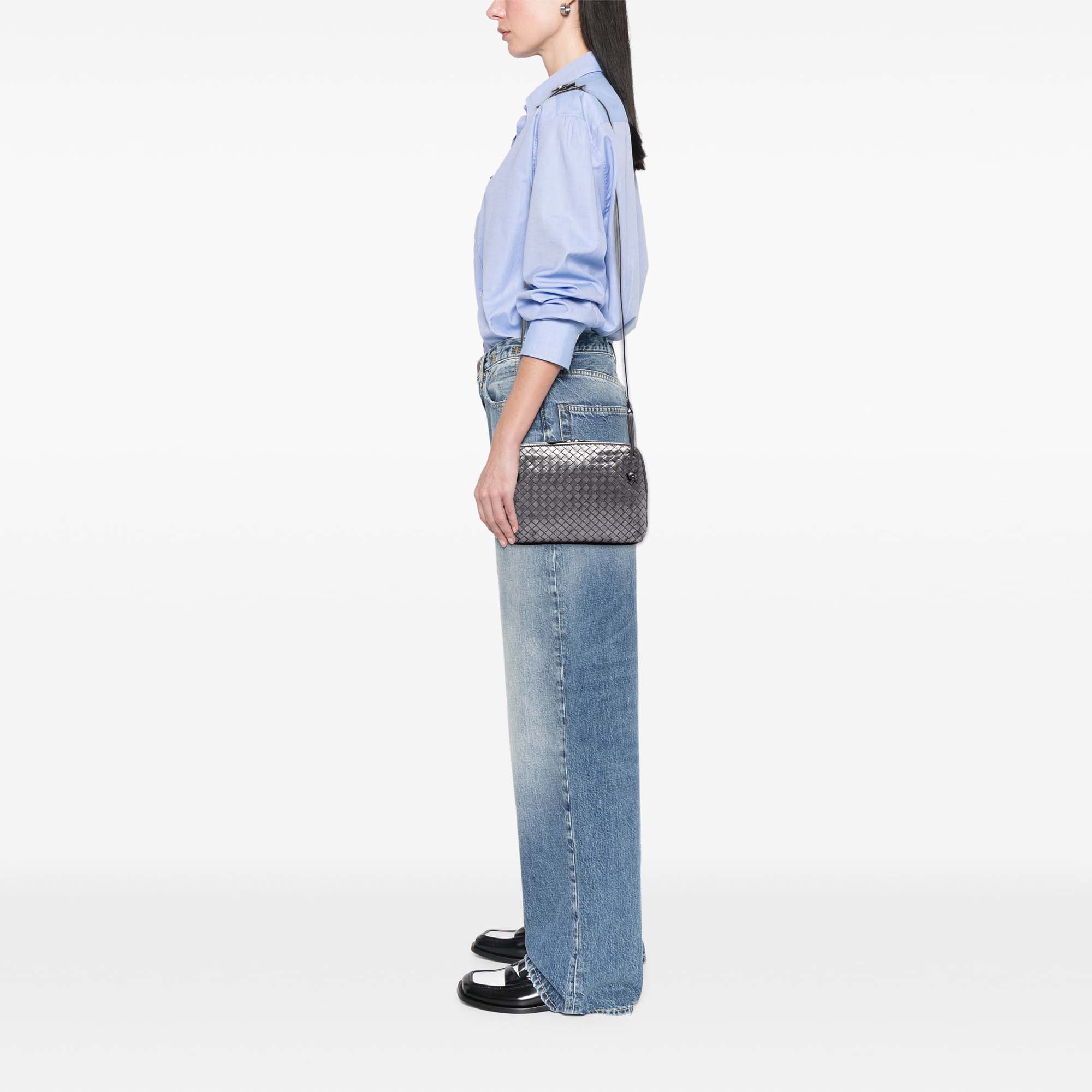 Metallic Nappa Intrecciato Nodini Crossbody - Image 6