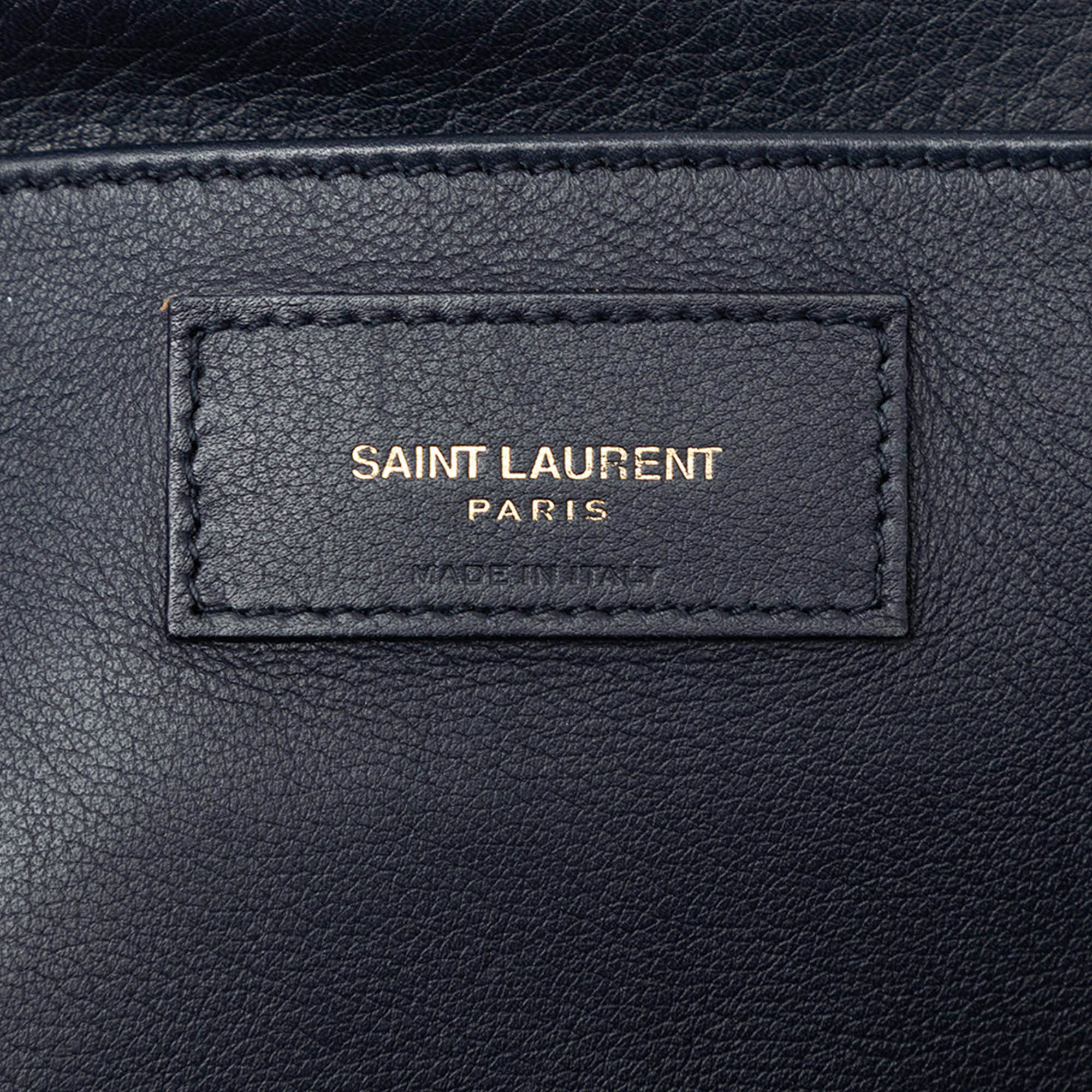 Small Suede Trimmed Calfskin Downtown Cabas Satchel - Image 5