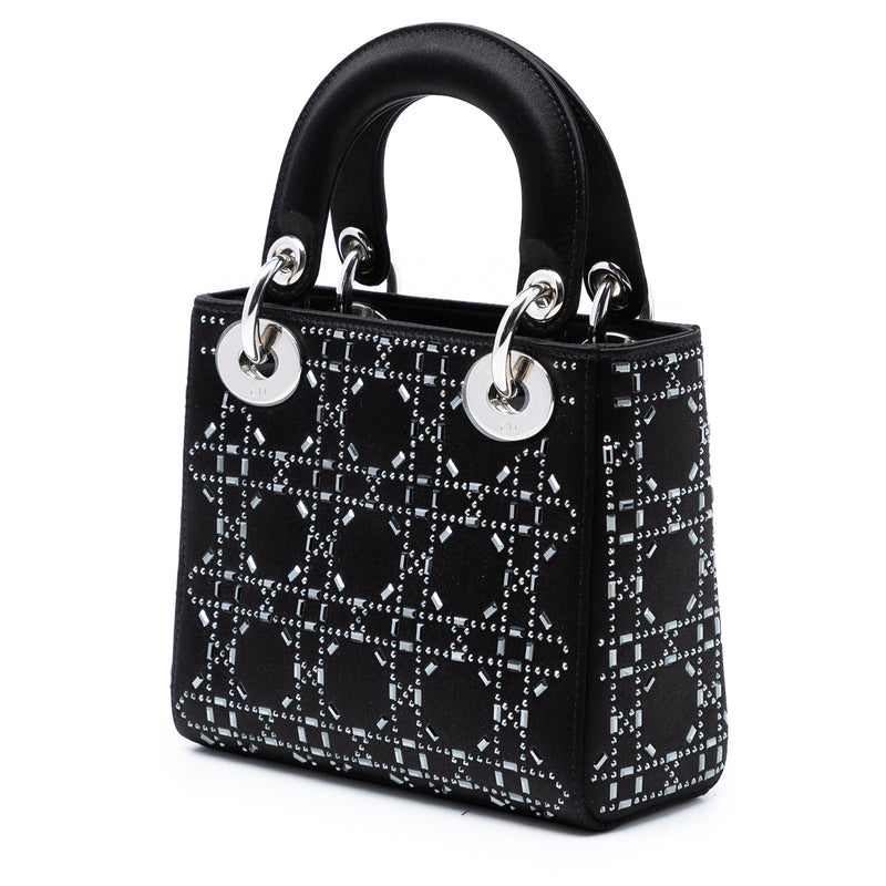 Mini Satin Cannage Crystal Embellished Lady Dior - Image 2