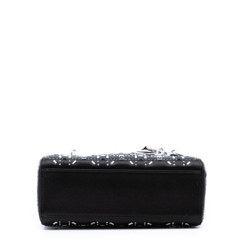 Mini Satin Cannage Crystal Embellished Lady Dior - Image 3