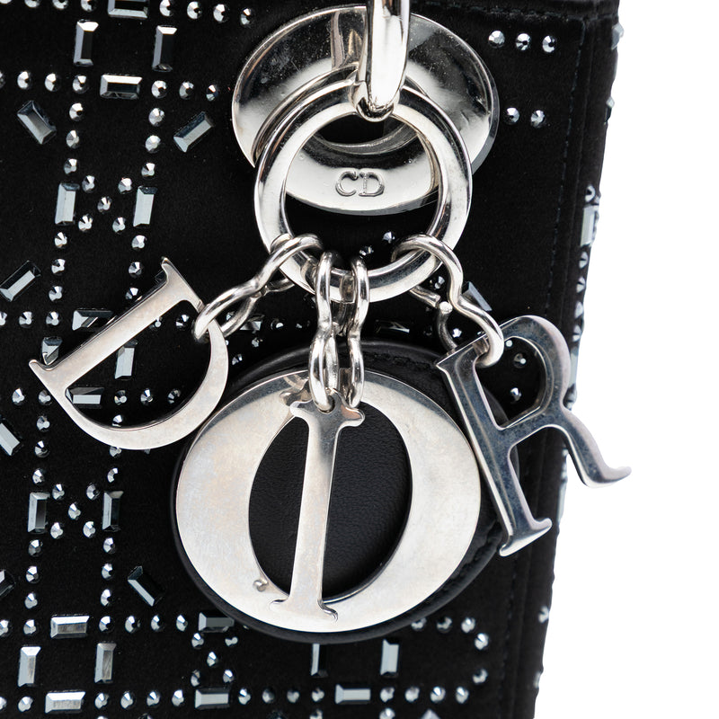 Mini Satin Cannage Crystal Embellished Lady Dior - Image 5