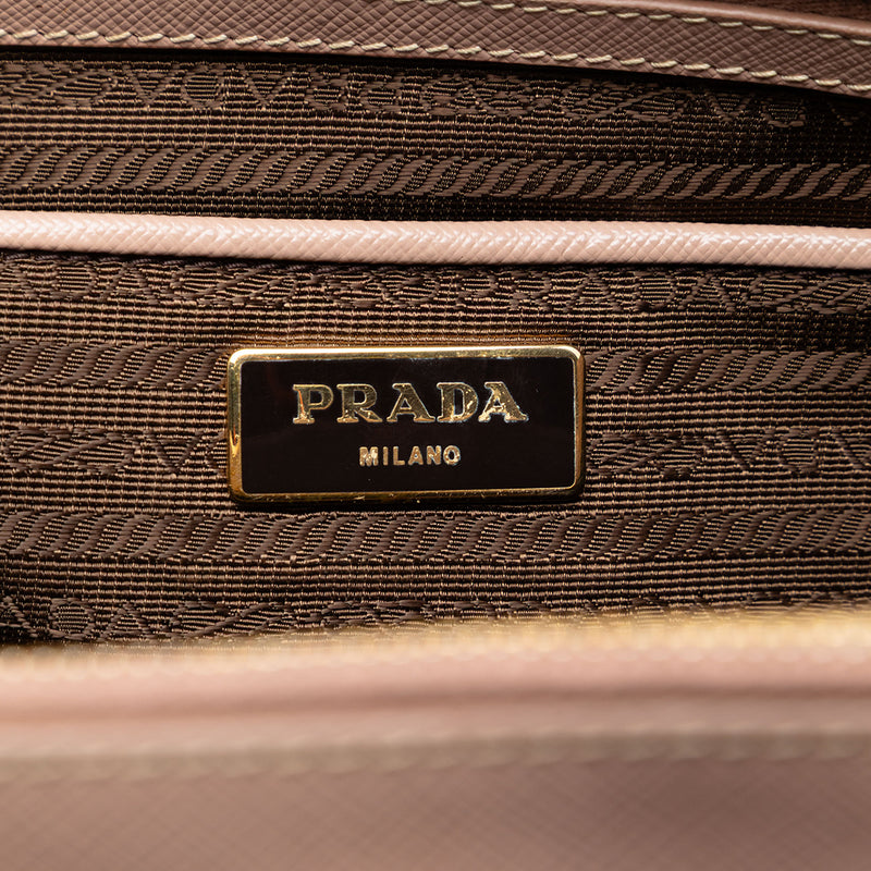 Large Saffiano Lux Galleria Double Zip Tote - Image 5