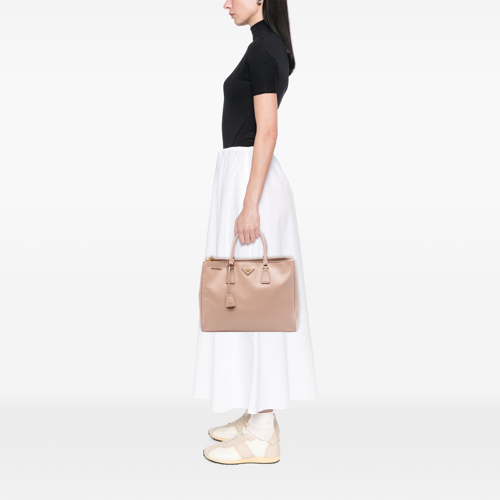Large Saffiano Lux Galleria Double Zip Tote - Image 6