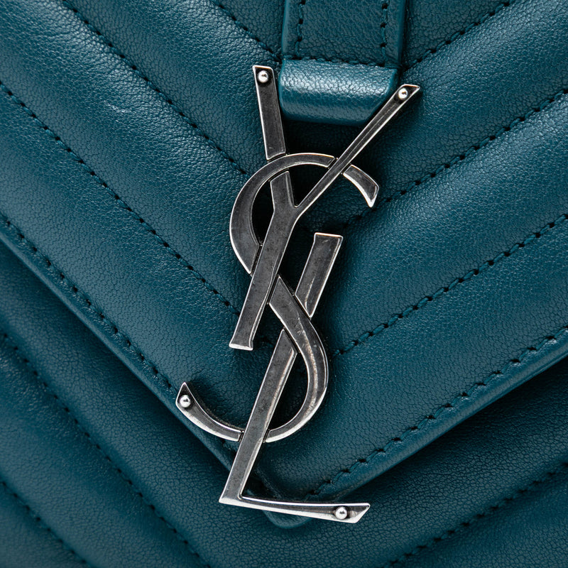 Medium Quilted Chevron Sheepskin College Satchel - Image 6