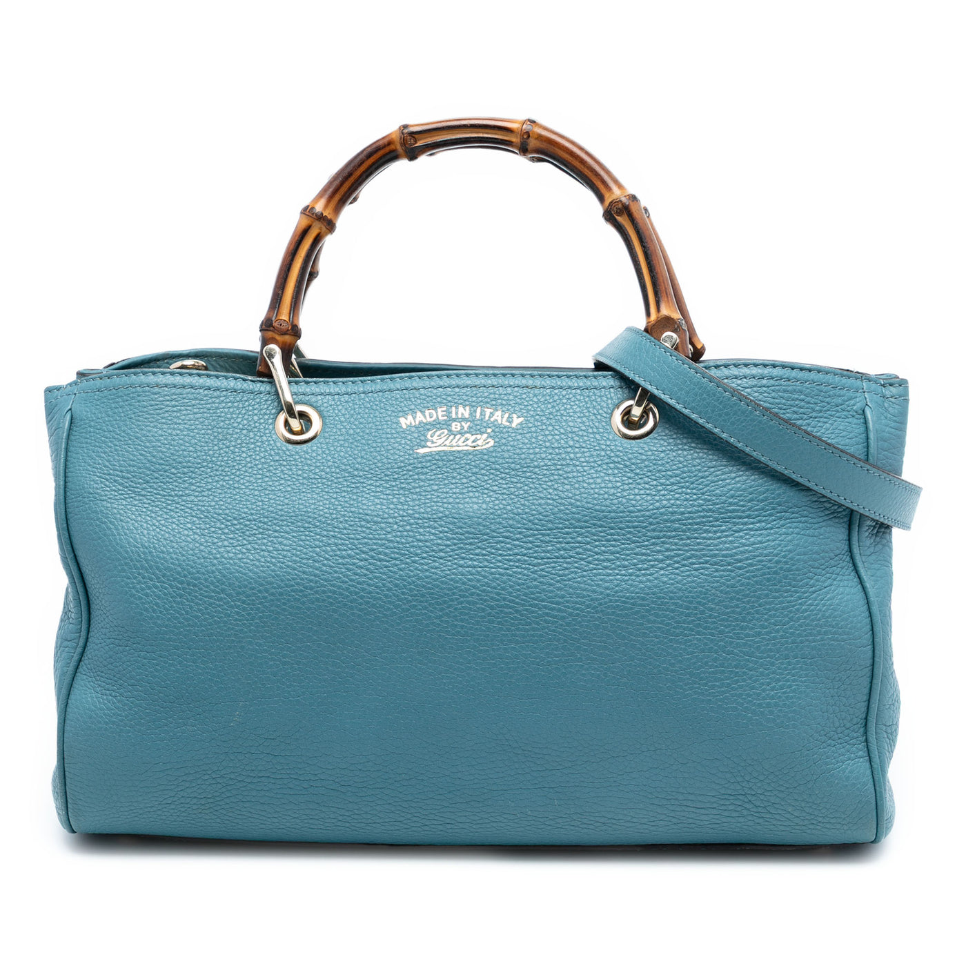 Medium Calfskin Bamboo Shopper Satchel - Image 1