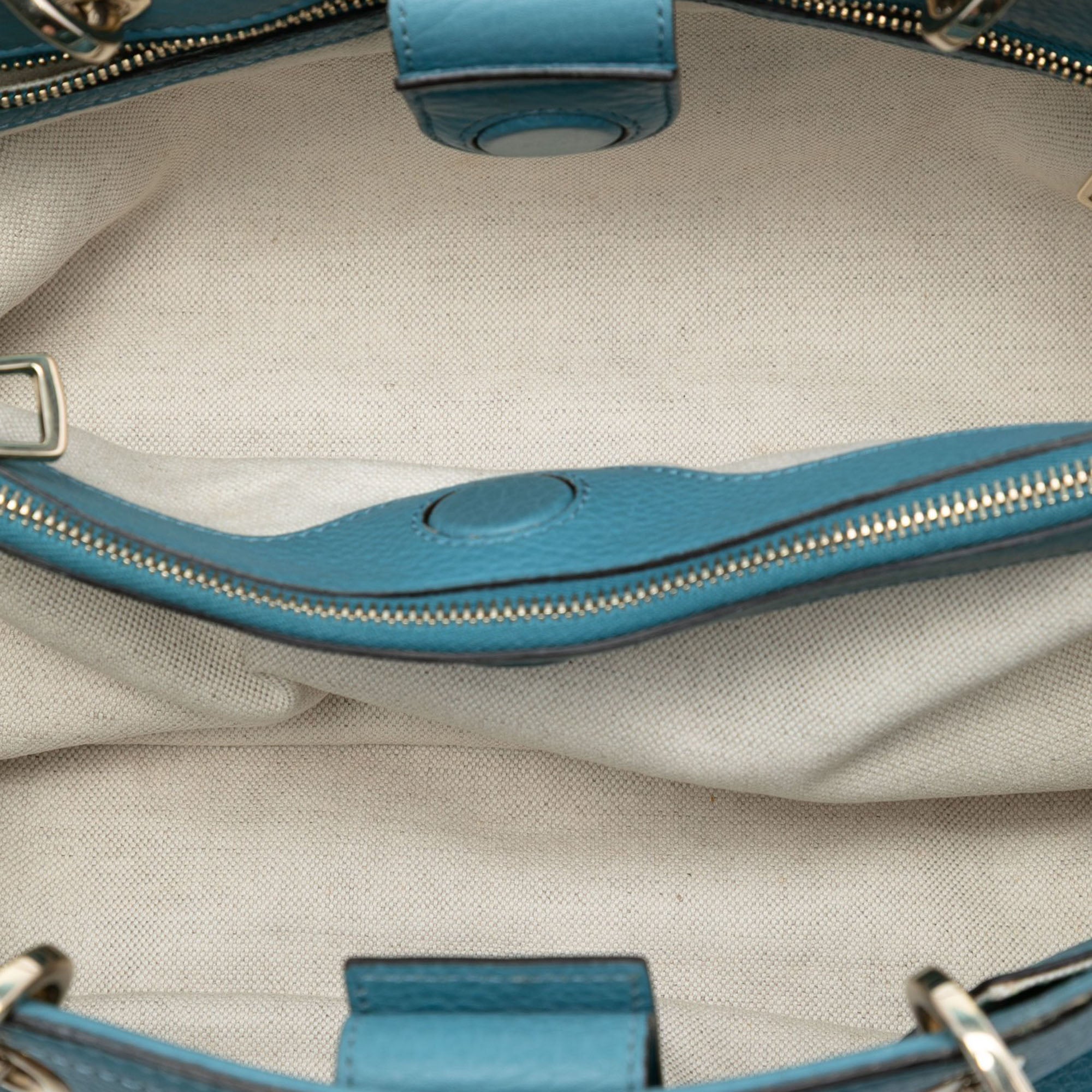 Medium Calfskin Bamboo Shopper Satchel - Image 4