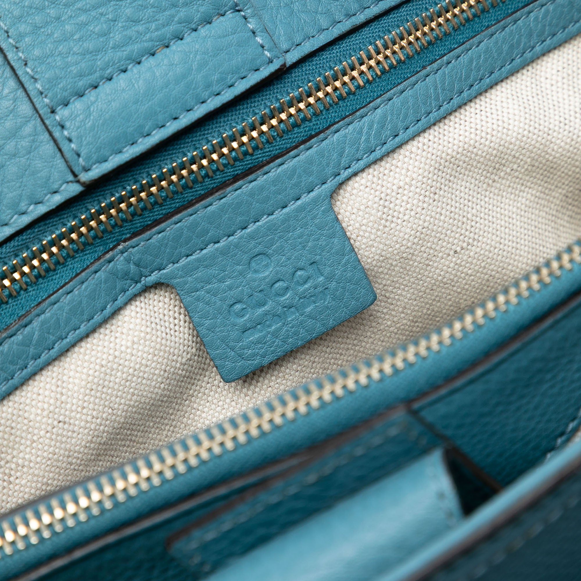 Medium Calfskin Bamboo Shopper Satchel - Image 5