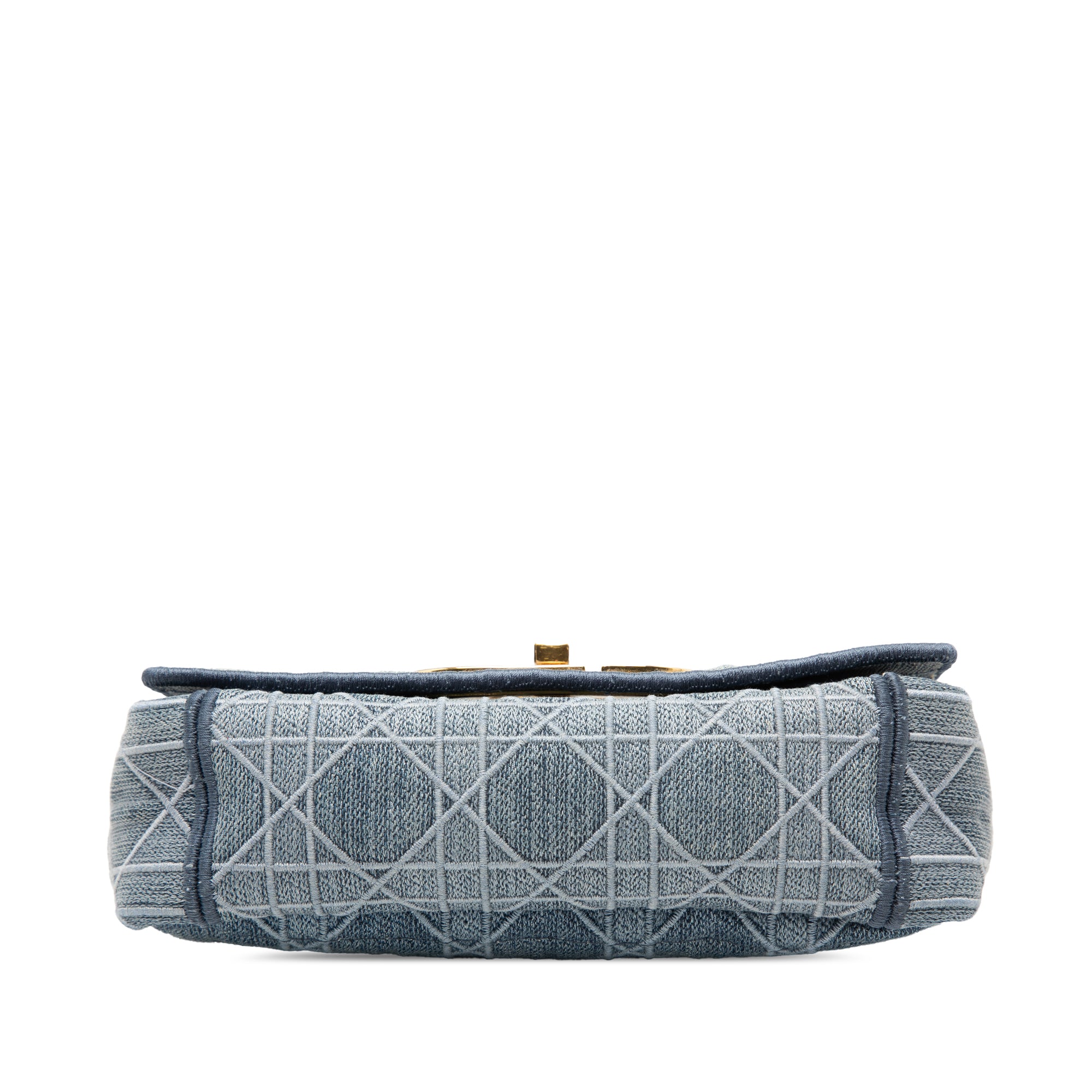 Small Embroidered Denim Cannage Caro Bag - Image 3