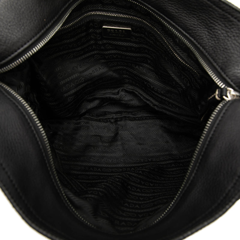 Vitello Daino Trimmed Tessuto Zip Top Crossbody - Image 4