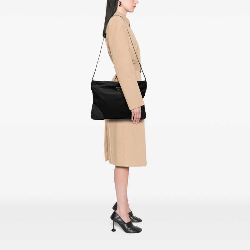 Vitello Daino Trimmed Tessuto Zip Top Crossbody - Image 6