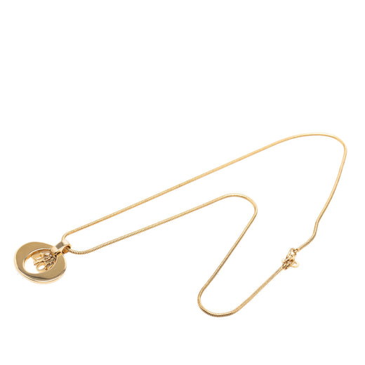 Gold Plated CD Logo Pendant Necklace - Image 1