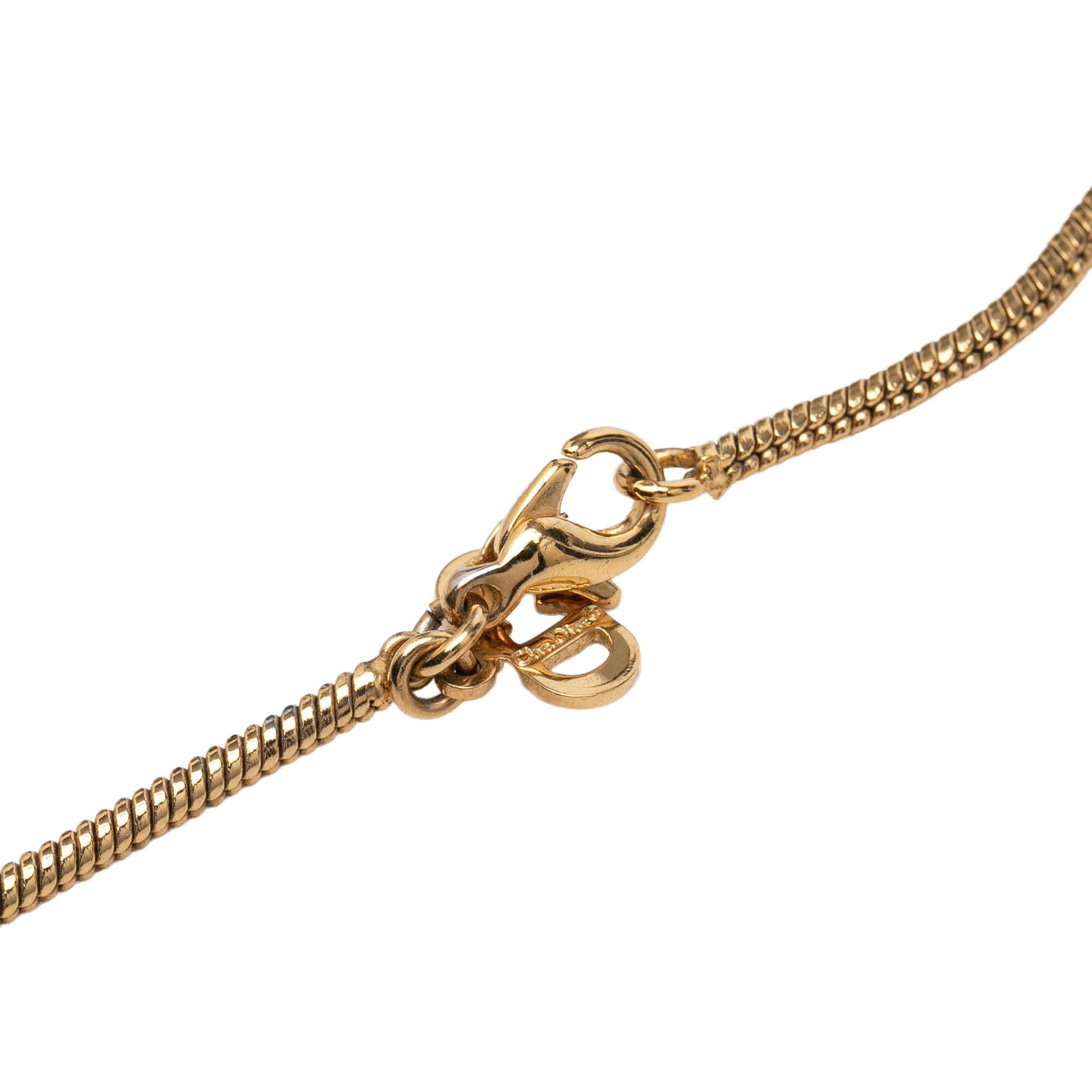 Gold Plated CD Logo Pendant Necklace - Image 4