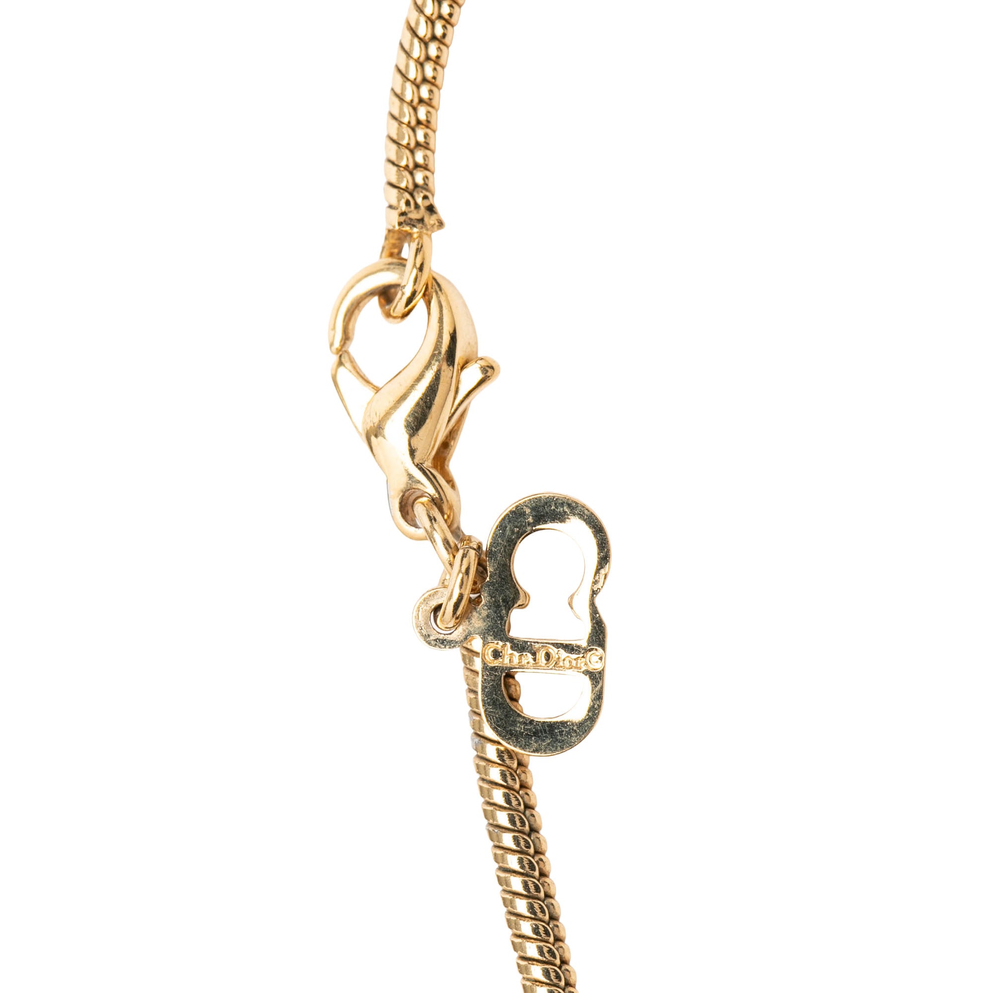 Gold Plated CD Logo Pendant Necklace - Image 5