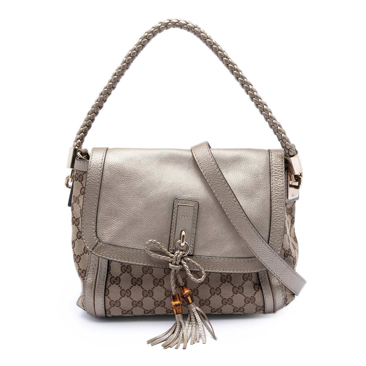 GG Canvas Bella Flap Satchel - Image 1