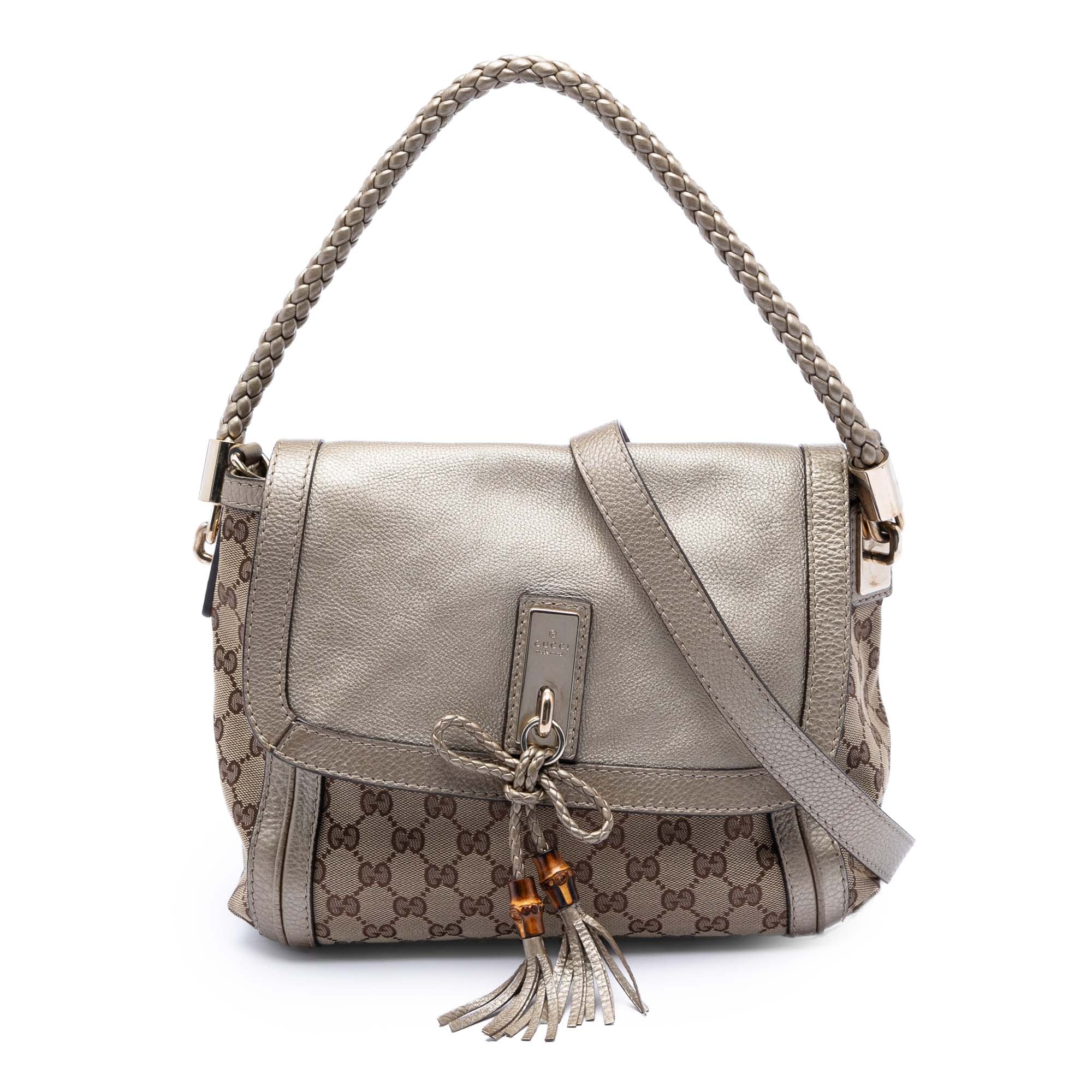 GG Canvas Bella Flap Satchel - Image 1