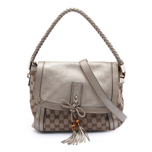GG Canvas Bella Flap Satchel - Image 1