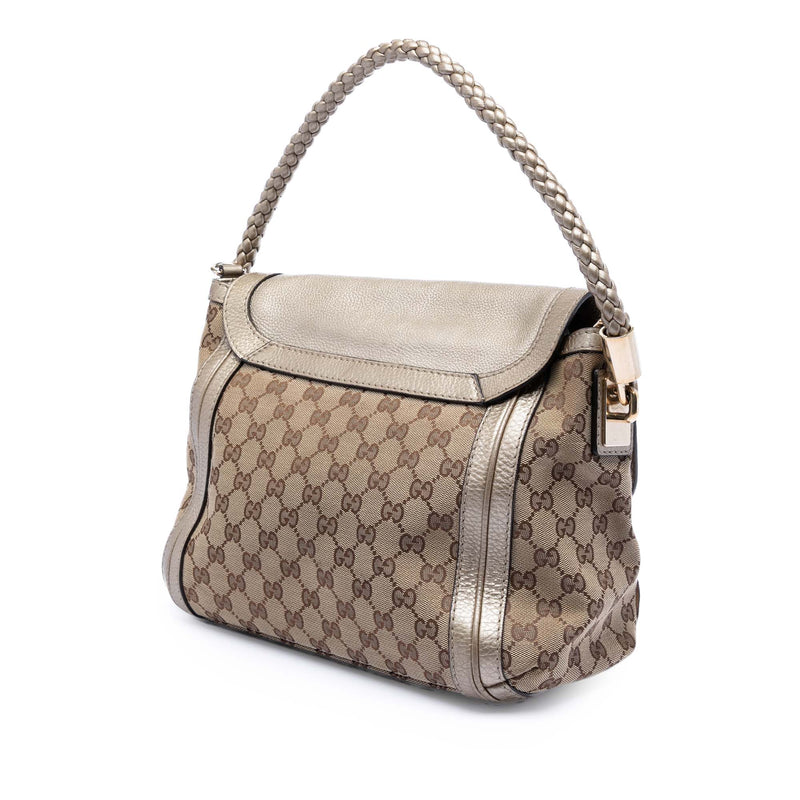 GG Canvas Bella Flap Satchel - Image 2