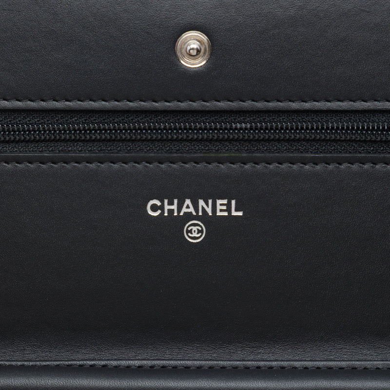 Paris Dallas CC Quilted Patent Goatskin Wallet on Chain - Image 5