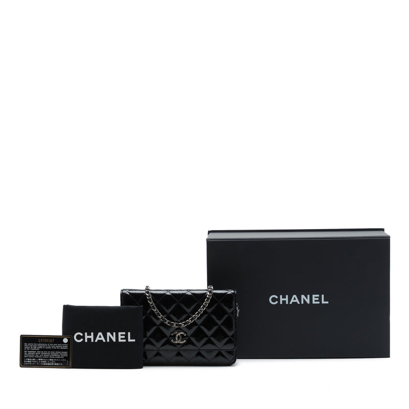 Paris Dallas CC Quilted Patent Goatskin Wallet on Chain - Image 7