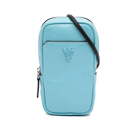 Textured Leather Virtus Neck Pouch Crossbody - Image 1