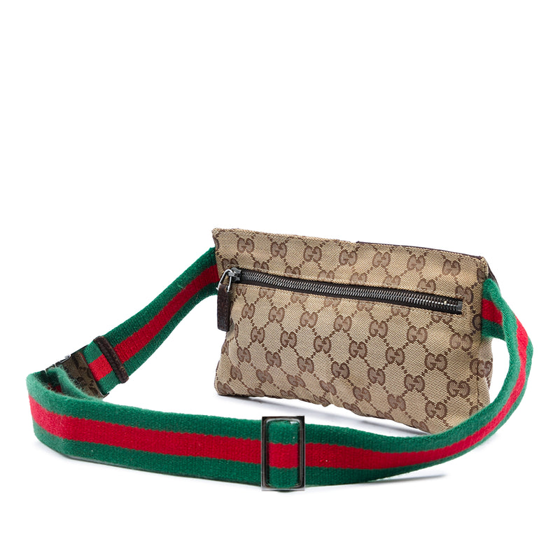 GG Canvas Web Double Pocket Belt Bag - Image 2