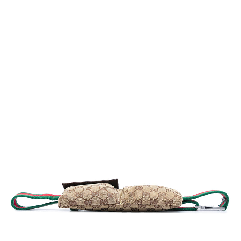 GG Canvas Web Double Pocket Belt Bag - Image 3
