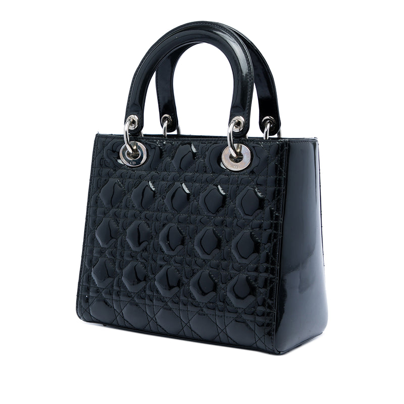 Medium Patent Cannage Lady Dior - Image 2