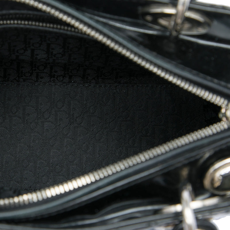 Medium Patent Cannage Lady Dior - Image 4
