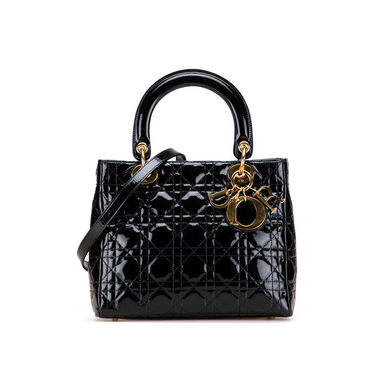 Medium Patent Cannage Lady Dior - Image 1