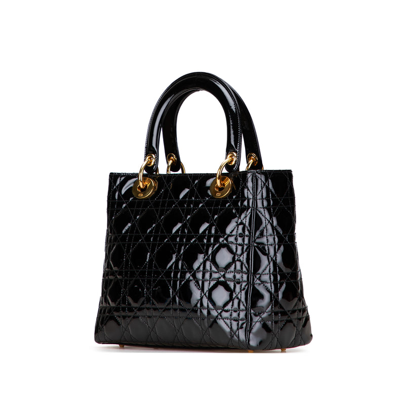 Medium Patent Cannage Lady Dior - Image 2