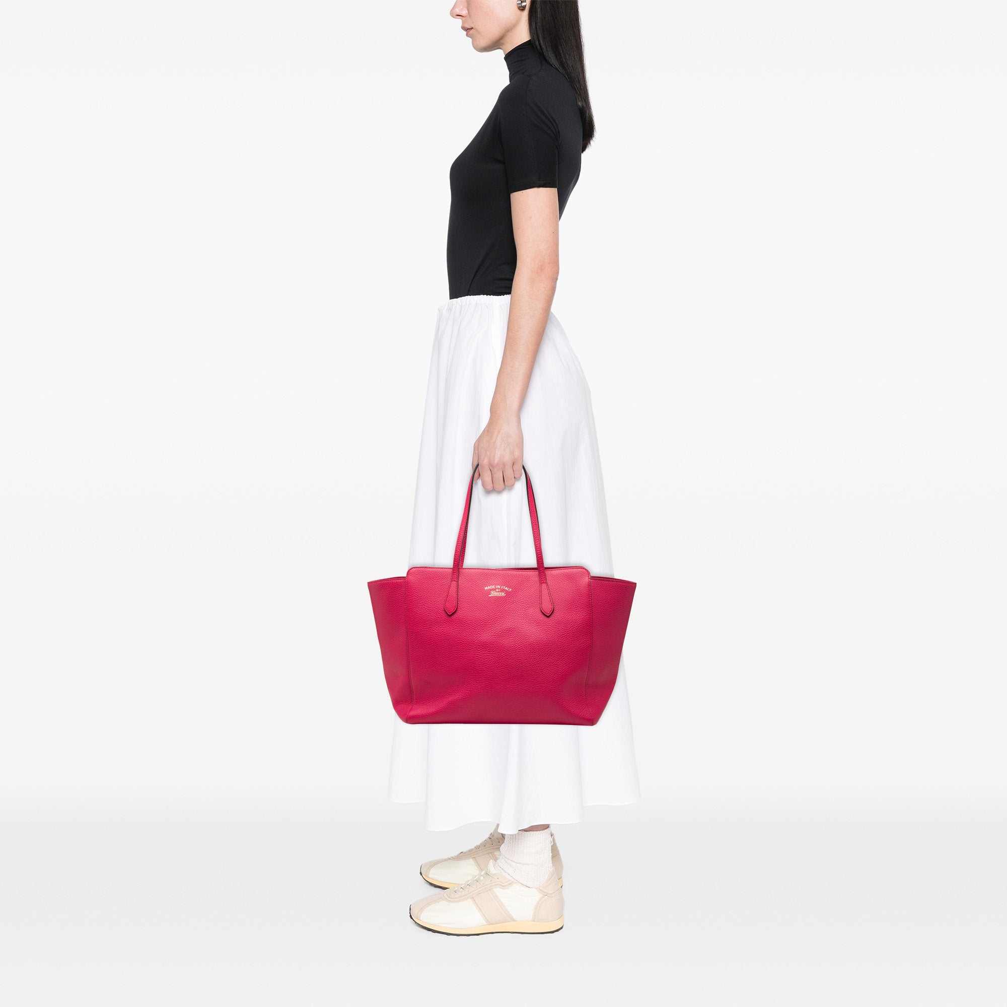 Medium Leather Swing Tote - Image 6