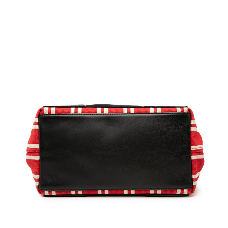Canvas Striped Navy Cabas S - Image 3