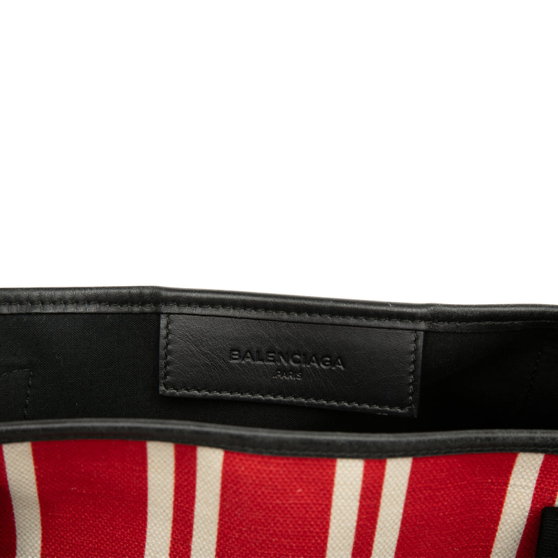 Canvas Striped Navy Cabas S - Image 5