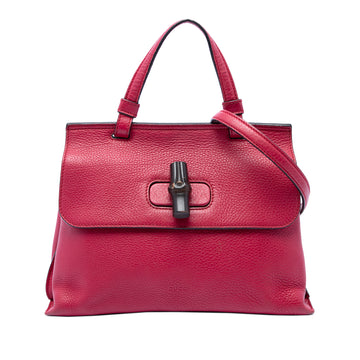 Small Calfskin Bamboo Daily Satchel - Image 1