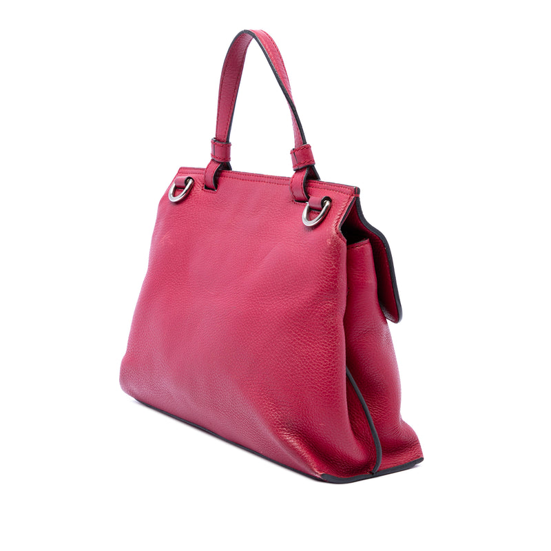Small Calfskin Bamboo Daily Satchel - Image 2