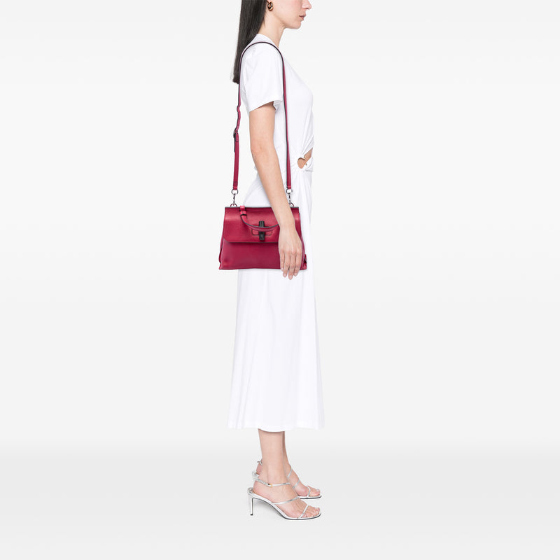 Small Calfskin Bamboo Daily Satchel - Image 6