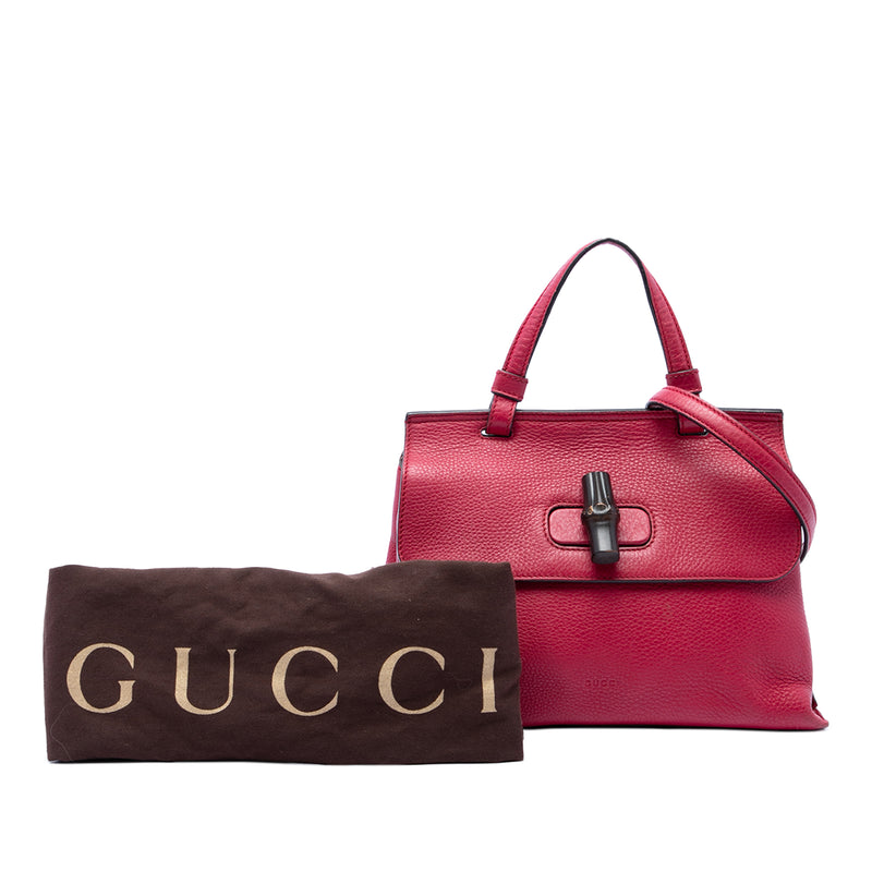 Small Calfskin Bamboo Daily Satchel - Image 7