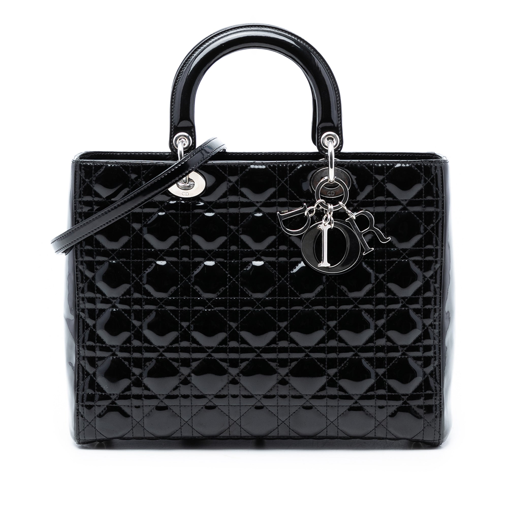 Large Patent Cannage Lady Dior - Image 1