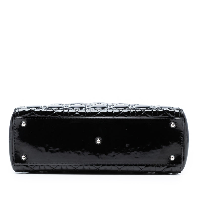 Large Patent Cannage Lady Dior - Image 3