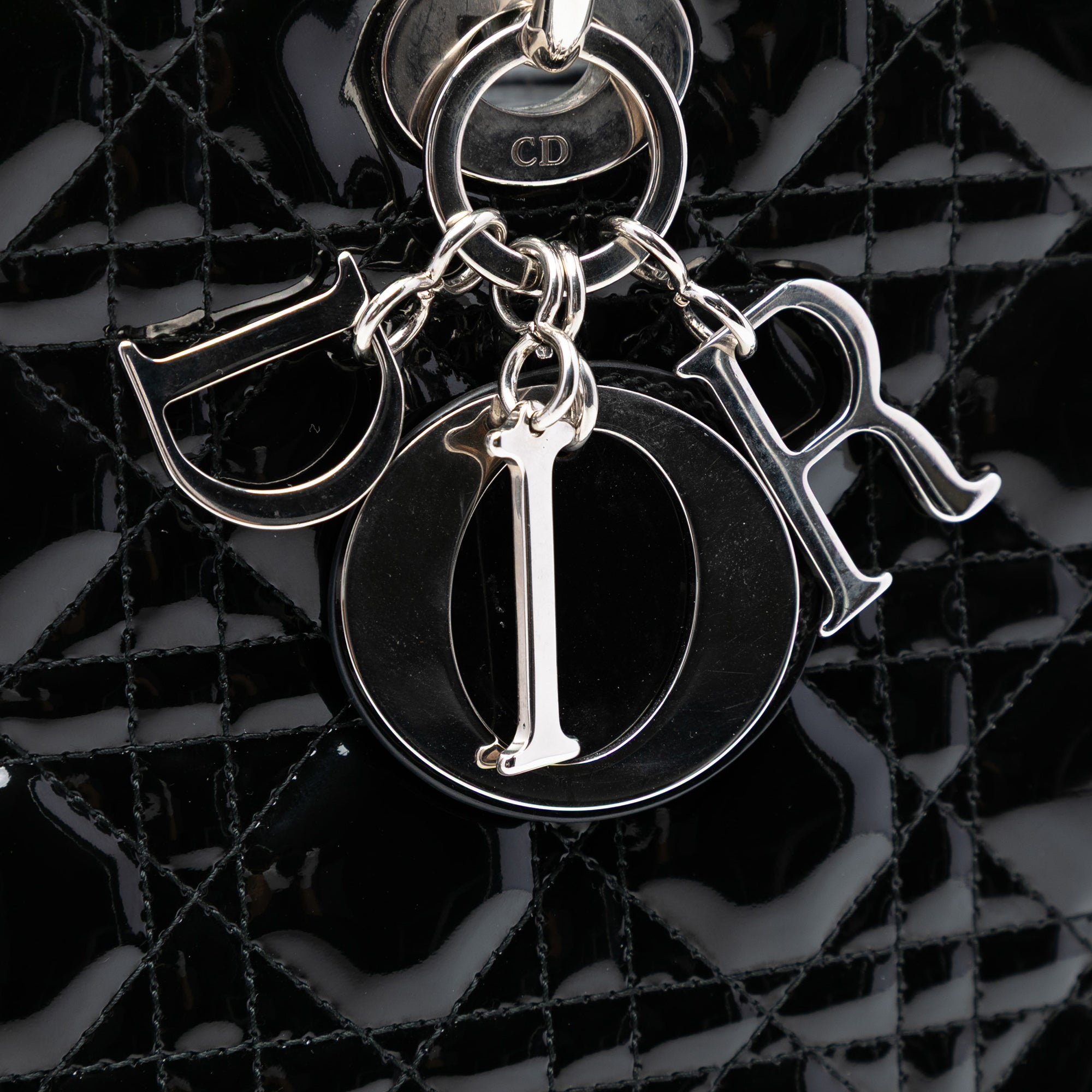 Large Patent Cannage Lady Dior - Image 5
