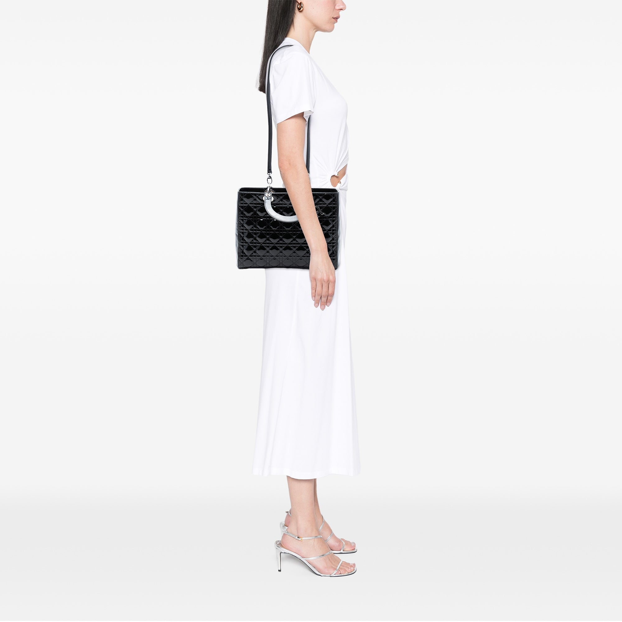 Large Patent Cannage Lady Dior - Image 7