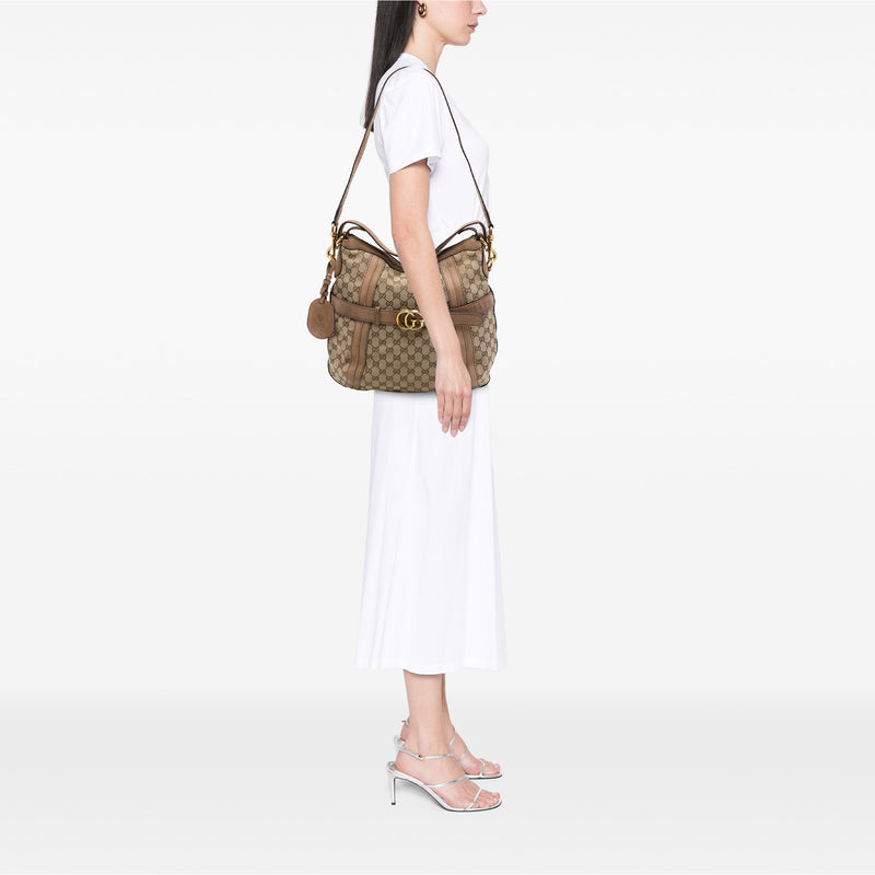 Medium GG Canvas Running Satchel - Image 6