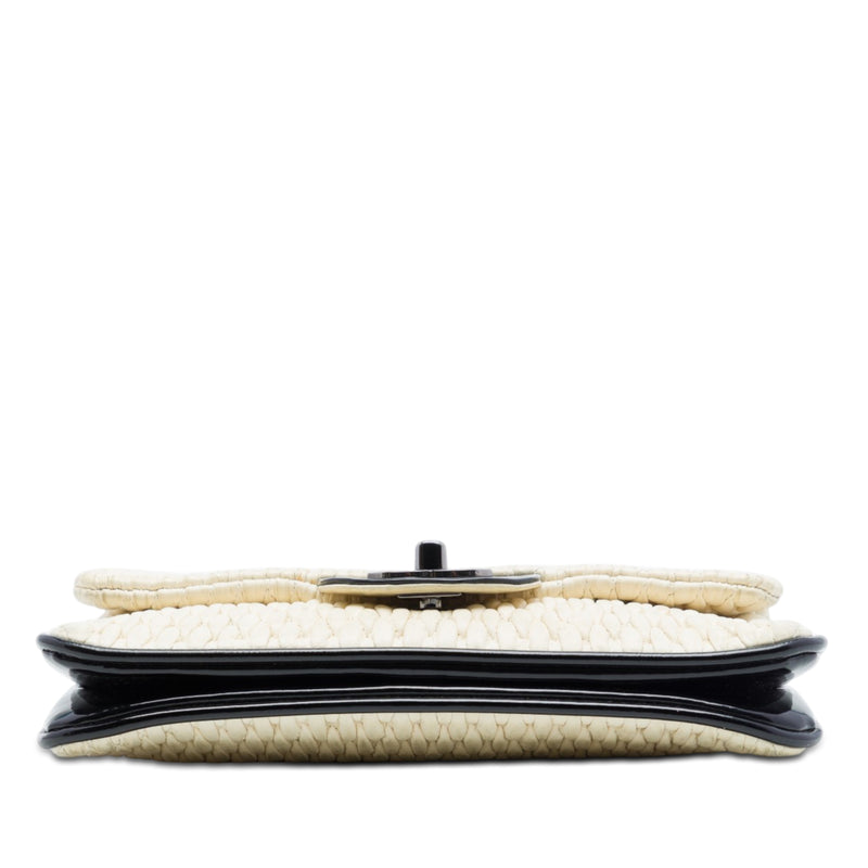 CC Bicolor Woven Lambskin and Patent Flap - Image 3