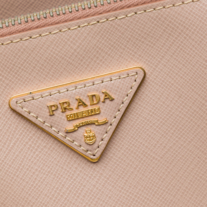 Medium Saffiano Lux Galleria Double Zip Tote - Image 5