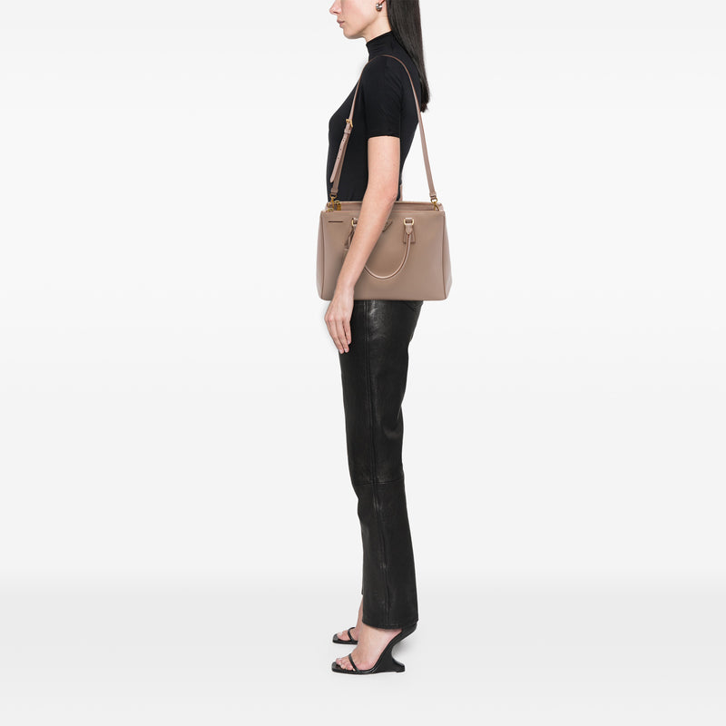 Medium Saffiano Lux Galleria Double Zip Tote - Image 6