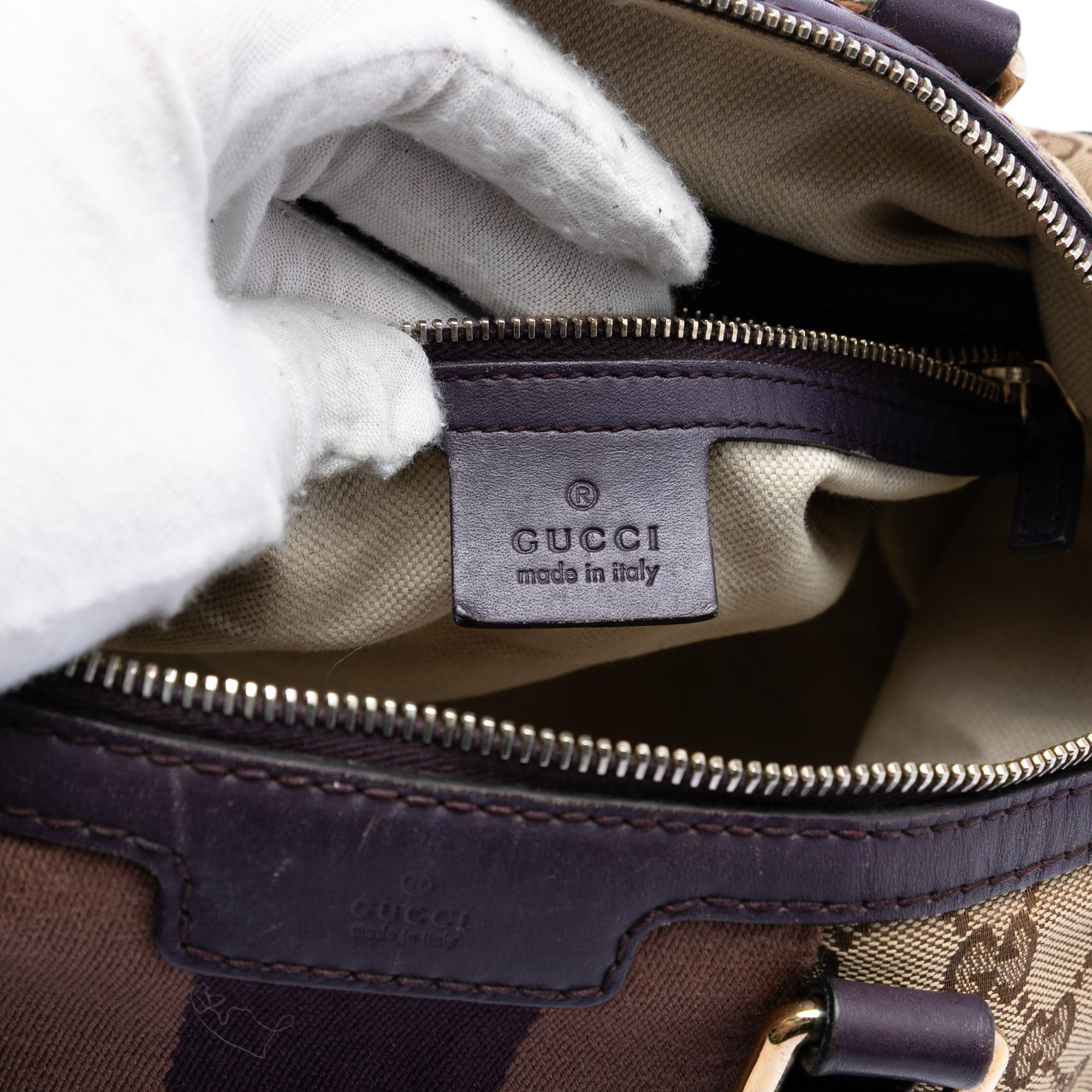 Medium GG Canvas Web Joy Boston Bag - Image 5