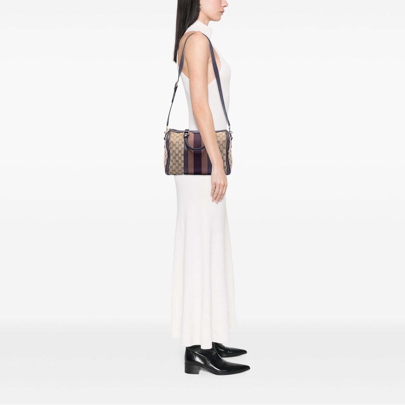 Medium GG Canvas Web Joy Boston Bag - Image 7