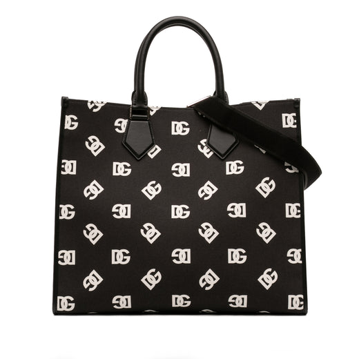 Large Logo Canvas Shopping Tote - Image 1