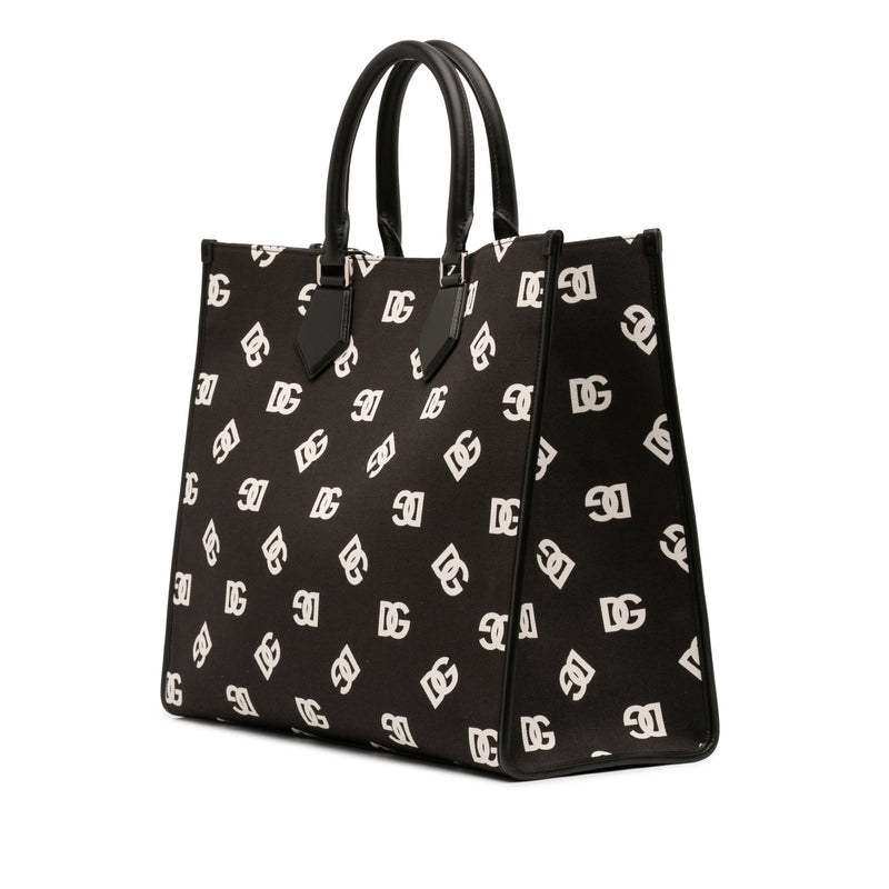 Large Logo Canvas Shopping Tote - Image 2