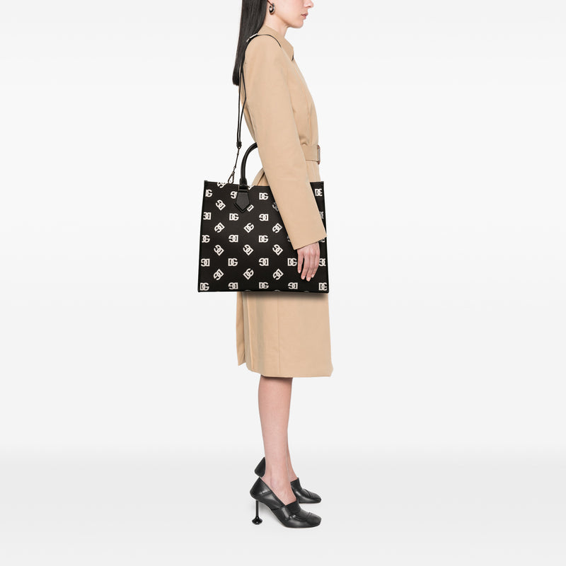 Large Logo Canvas Shopping Tote - Image 6